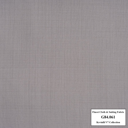 G84.061 Kevinlli V7 - Vải Suit 80% Wool - Xám tro